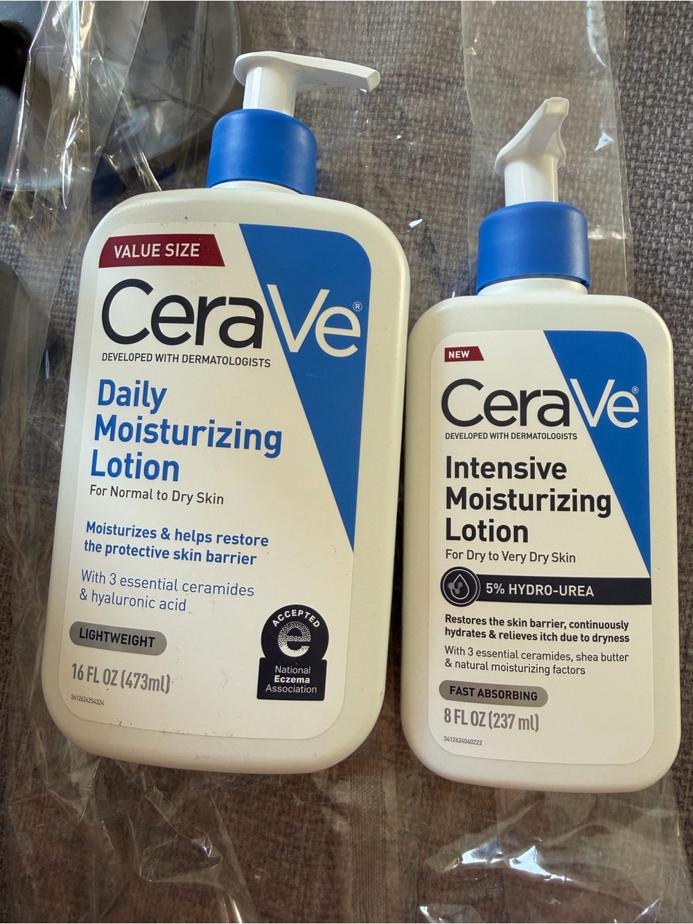 Ce rave Daily & Intensive Moisturizing Lotion Duo —Full Size bottle 16/ 8 Fl Oz